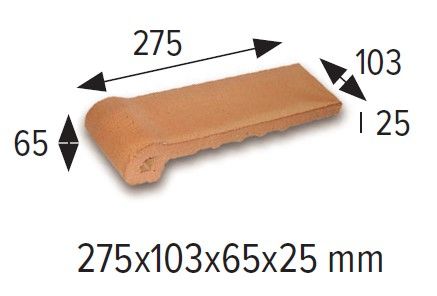 27,5x10,3 cm Szegélykő 10 - Szkimmer típushoz (fölöző rendszerhez)
