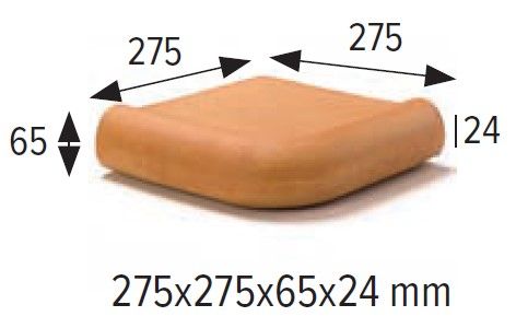 27,5x27,5 cm Külső pozitív sarok szegély - Szkimmer típushoz (fölöző rendszerhez)