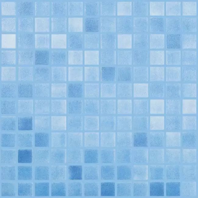 2.5 Világoskék csúszásmentes - Niebla Azul Celeste - üvegmozaik wellness medence burkolat