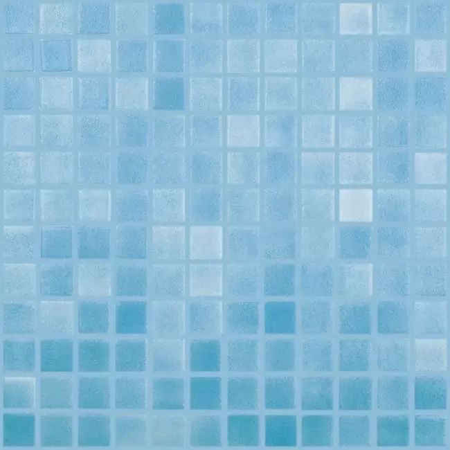 2.5 Türkizkék csúszásmentes - Niebla Azul Turquesa - üvegmozaik wellness medence burkolat