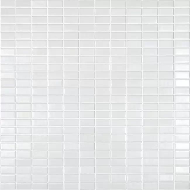 1.2x2.5 Fehér - Bijou Satin White - üvegmozaik wellness burkolat