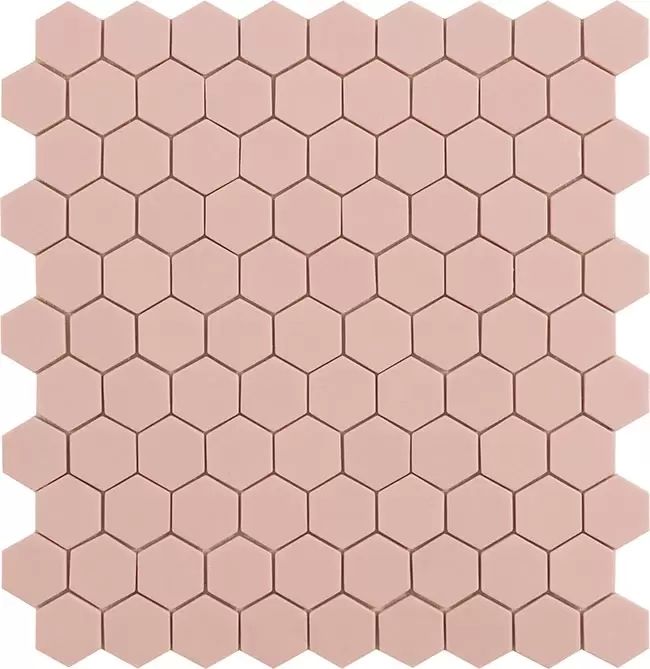 3.5x3.5 Rózsaszín - Candy Pale Rose - Hexagon üvegmozaik wellness burkolat