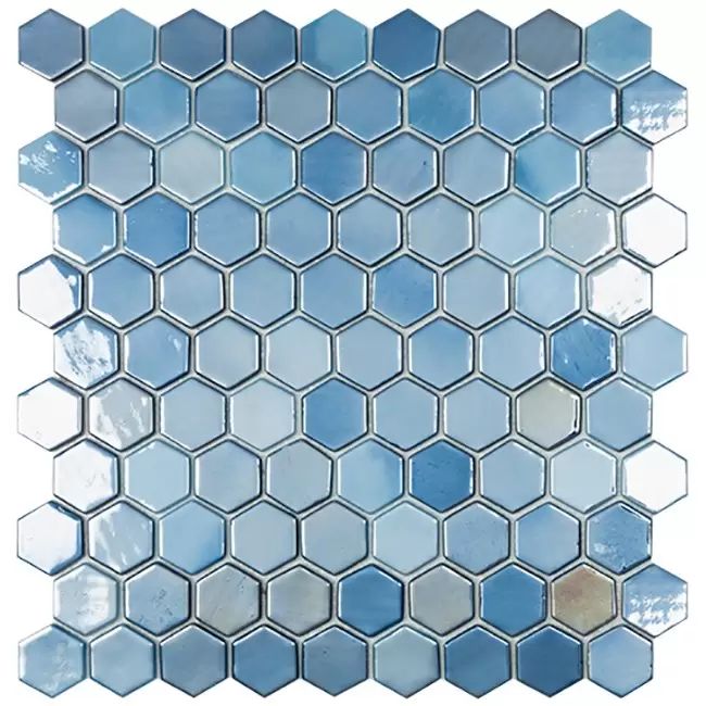 3.5 Sötétkék - Lux Dark Blue - Hexagon üvegmozaik wellness burkolat