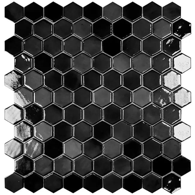 3.5 Antracit-Szürke - Lux Anthracite - Hexagon üvegmozaik wellness burkolat