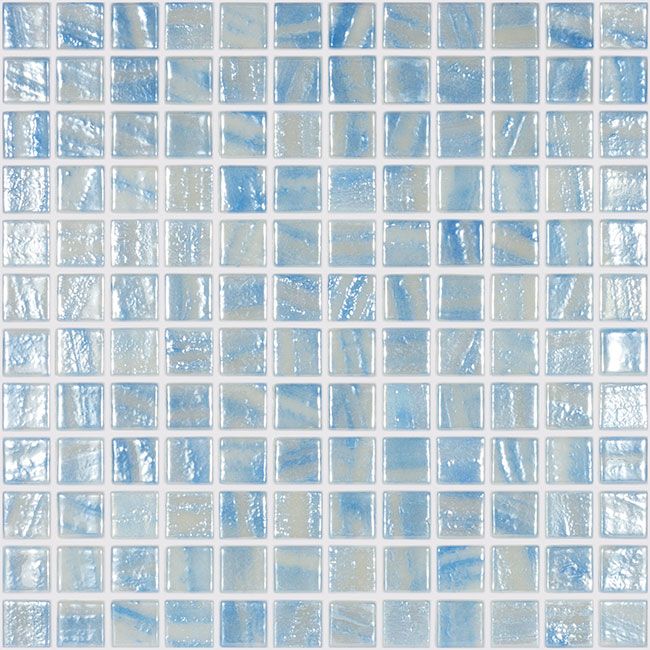 2.5 Világoskék - Titanium Blue Sky Brush - üvegmozaik medence burkolat