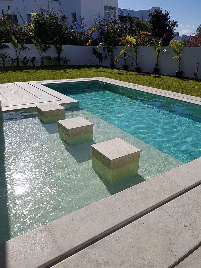 TIBER Bézs Kültéri Medence Mozaik Burkolat