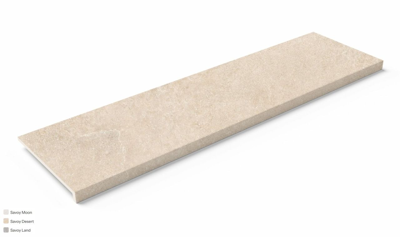 32,6x120 SAVOY desert Bézs R9 Csúszásmentes EGYSZERŰ SZÖGLETES LÉPCSŐFOK
