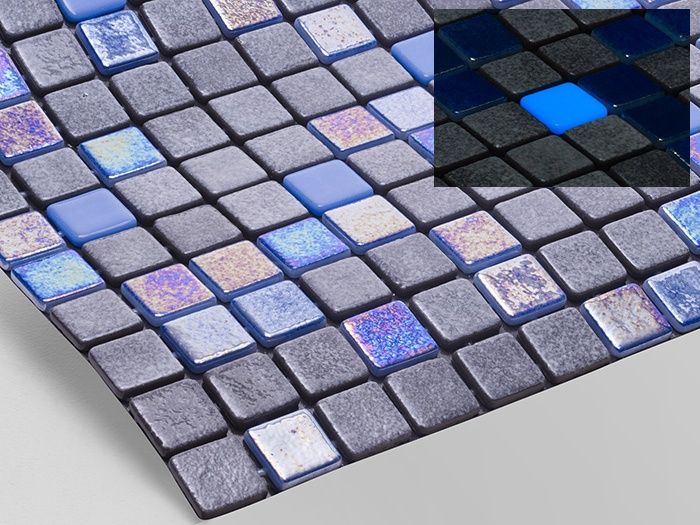 Kék Columbia Blu Tabit Fluoreszkáló Mix Medence Mozaik