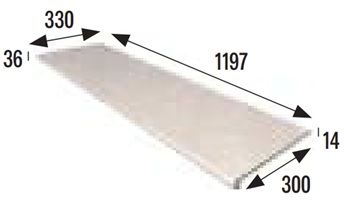 33X120 GRA CRONOS ÍVESÍTETT LÉPCSŐLAP SZÜRKE 