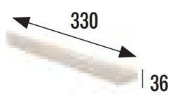 33X3,6 GRA CRONOS ZÁRÓELEM BAL ÍVES LÉPCSŐLAPHOZ KRÉM