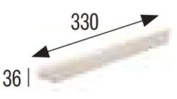 330X36 GRA CRONOS ZÁRÓELEM JOBB ÍVES LÉPCSŐLAPHOZ FEHÉR