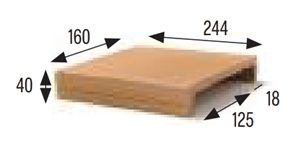 25X16 GRES NATURAL FALVÉG LEZÁRÓ FEDLAP TERMÉSZETES