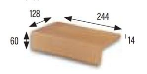 25x13 GRES NATURAL KÜLSŐ LÉPCSŐSAROK ÉLLEZÁRÓ TERMÉSZETES