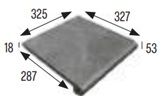 33X33 TATRA GRES ÍVESÍTETT ÉLŰ LÉPCSŐ BELÉPŐLAP SZÉNSZÜRKE 33X33 TATRA GRES ÍVESÍTETT ÉLŰ LÉPCSŐ BELÉPŐLAP SZÉNSZÜRKE