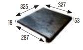 33X33 METAL GRES ÍVESÍTETT ÉLŰ LÉPCSŐ BELÉPŐLAP FEKETE